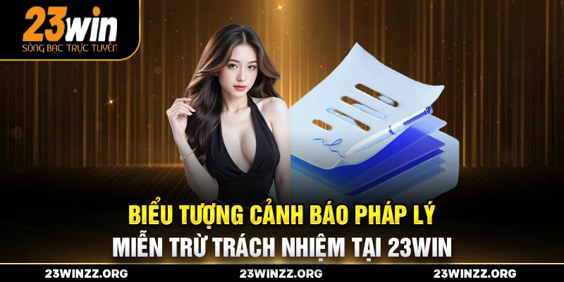 Biểu tượng cảnh báo pháp lý miễn trừ trách nhiệm tại 23win