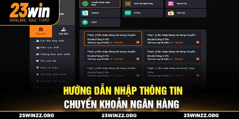 Chỉ dẫn cách điền thông tin chuyển khoản ngân hàng chính xác