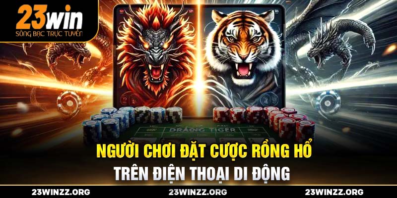Người chơi đặt cược Rồng Hổ trên điện thoại di động